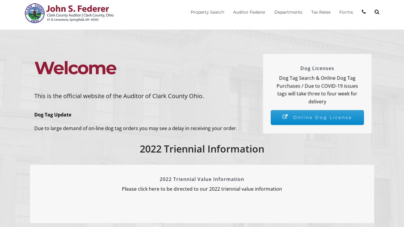 Home - Clark County Ohio Auditor - John Federer